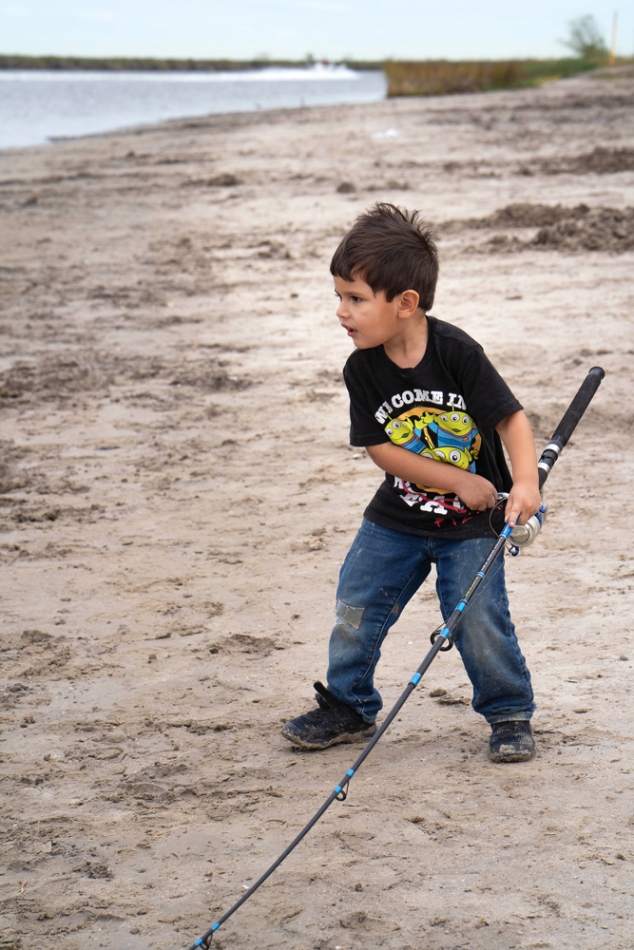 Boys fishing in Corpus Christi